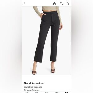 Good American Black Straight Leg Pants